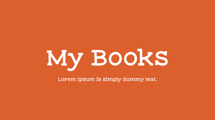 My Books Font