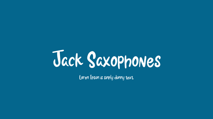 Jack Saxophones Font