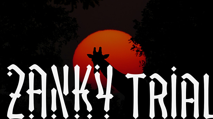 ZANKY trial Font