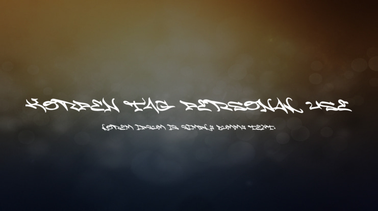 Korpen Tag PERSONAL USE Font