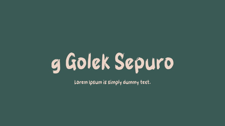 g Golek Sepuro Font