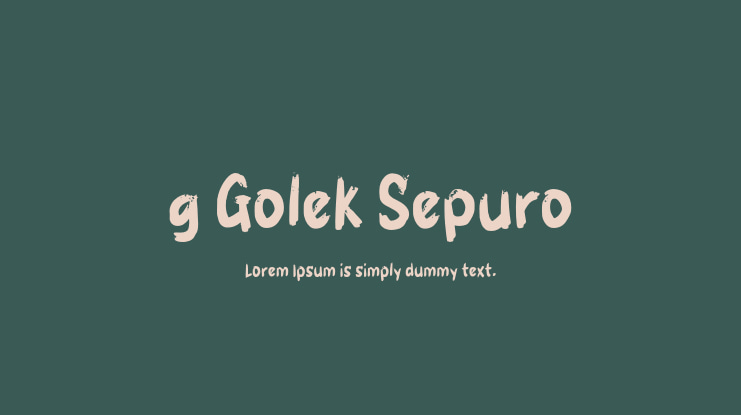 g Golek Sepuro Font