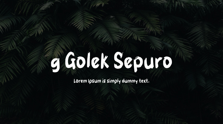 g Golek Sepuro Font