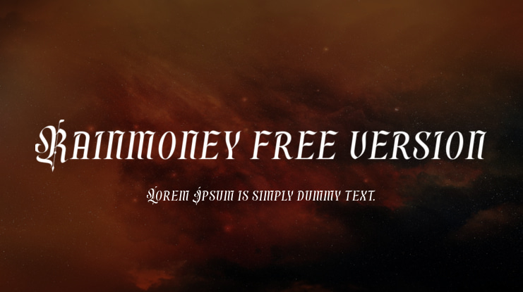 Rainmoney free version Font