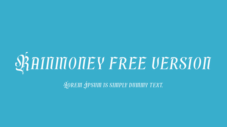 Rainmoney free version Font