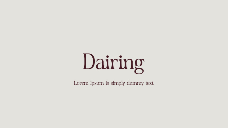 Dairing Font