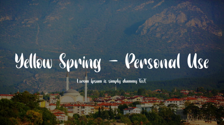 Yellow Spring - Personal Use Font