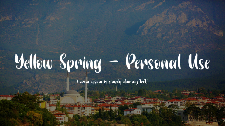 Yellow Spring - Personal Use Font