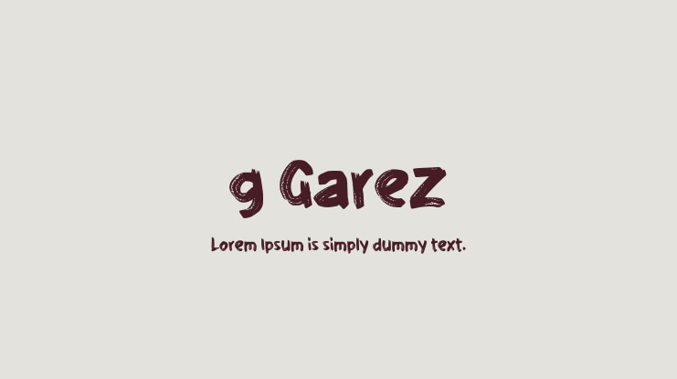 g Garez Font