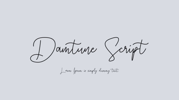 Damtune Script Font