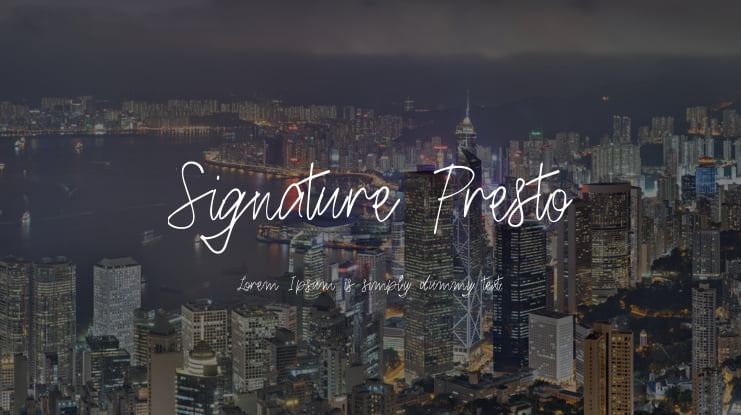 Signature Presto Font