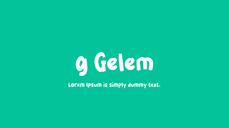 g Gelem Font