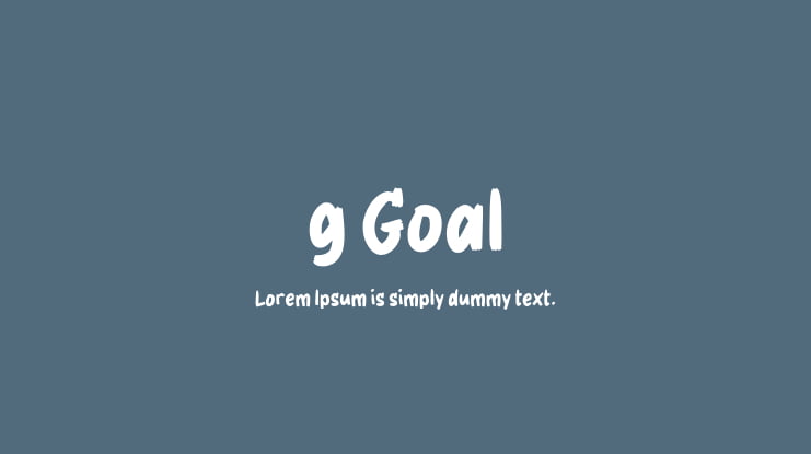 g Goal Font