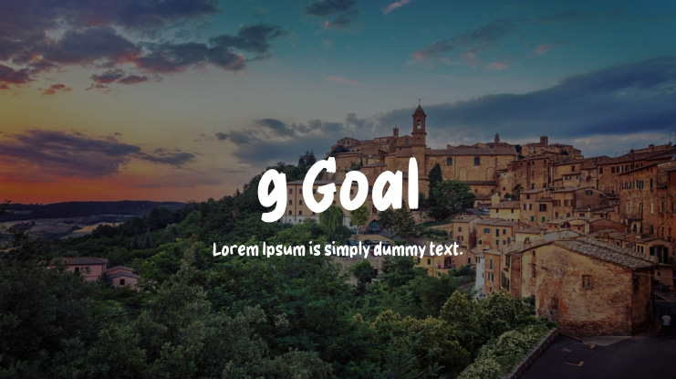 g Goal Font