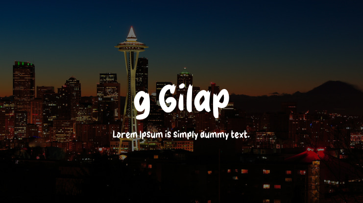 g Gilap Font