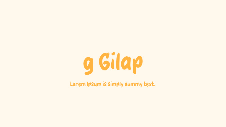 g Gilap Font