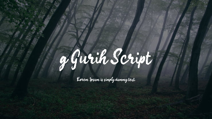 g Gurih Script Font