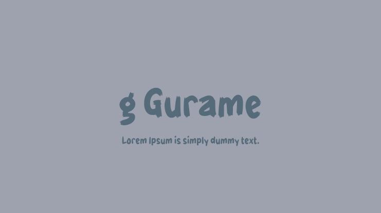 g Gurame Font