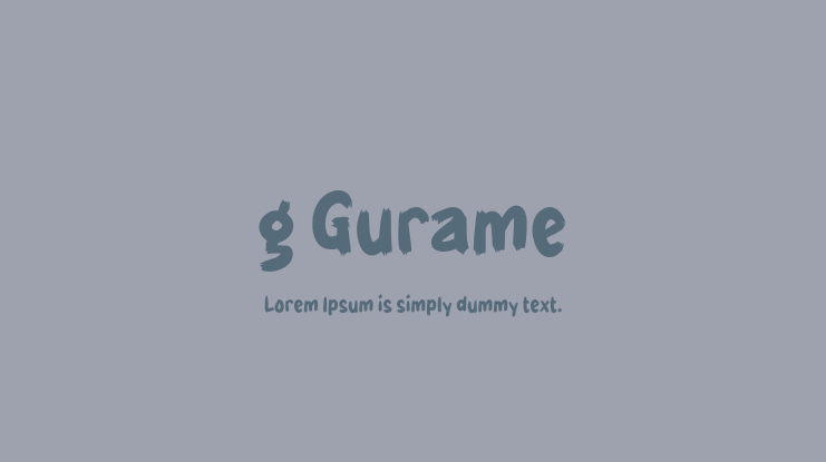 g Gurame Font