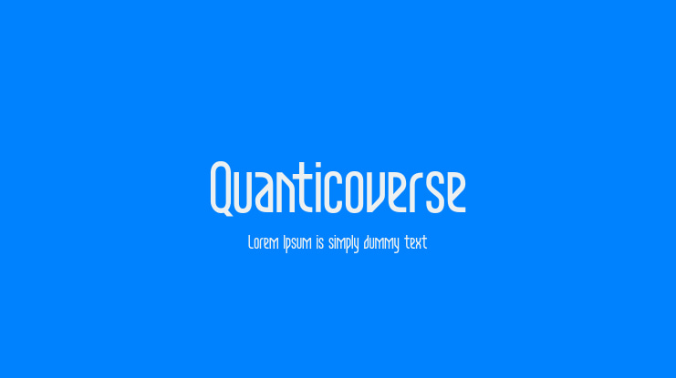 Quanticoverse Font
