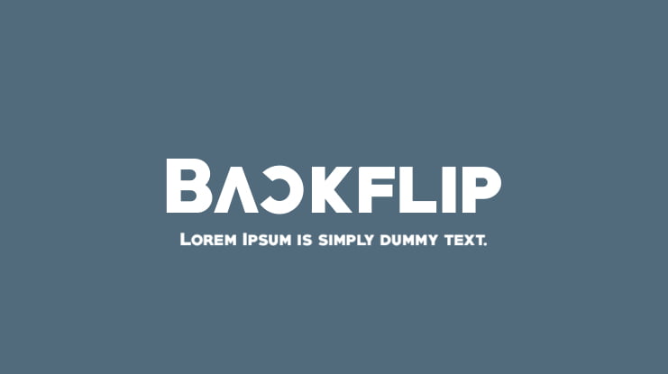Backflip Font