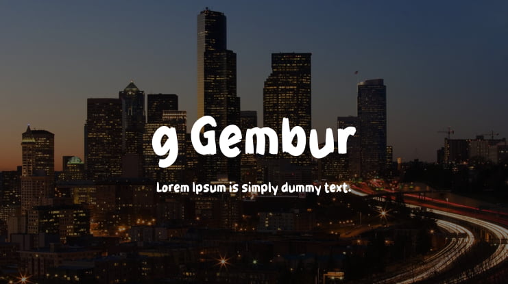 g Gembur Font