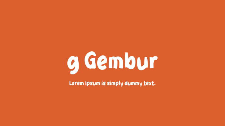 g Gembur Font