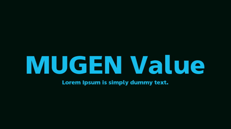 MUGEN Value Font