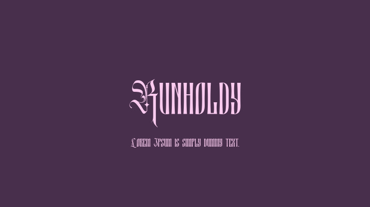 Runholdy Font