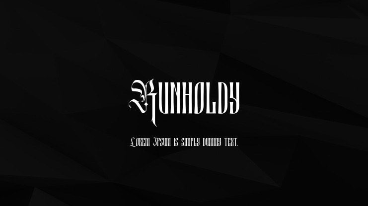 Runholdy Font