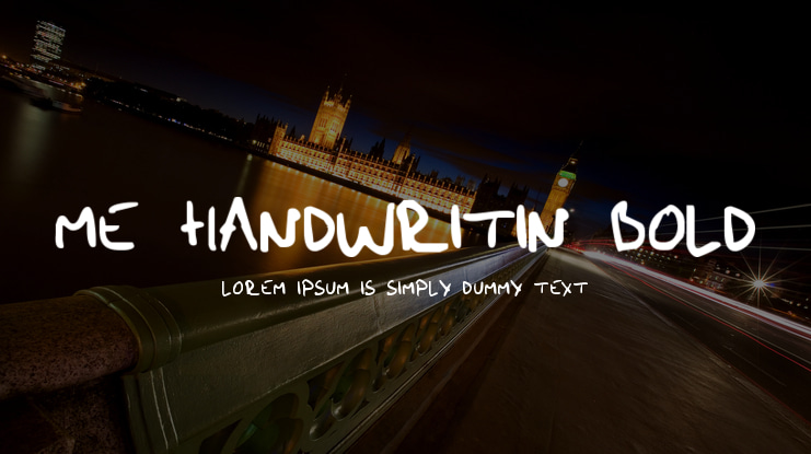 Me Handwritin Bold Font