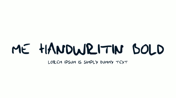 Me Handwritin Bold Font