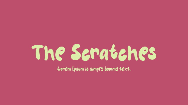 The Scratches Font