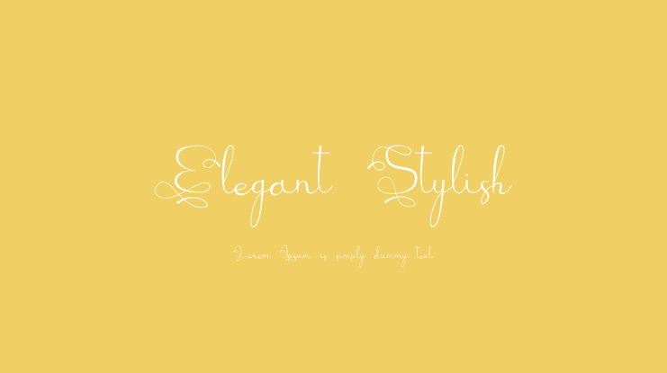 Elegant Stylish Font