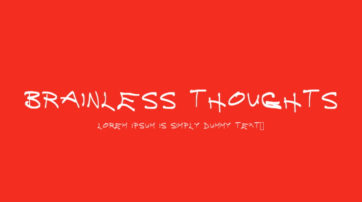Brainless Thoughts Font Family