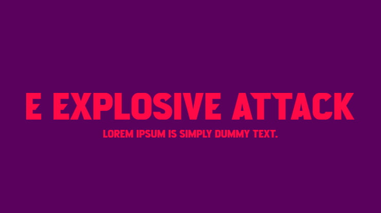 e Explosive Attack Font
