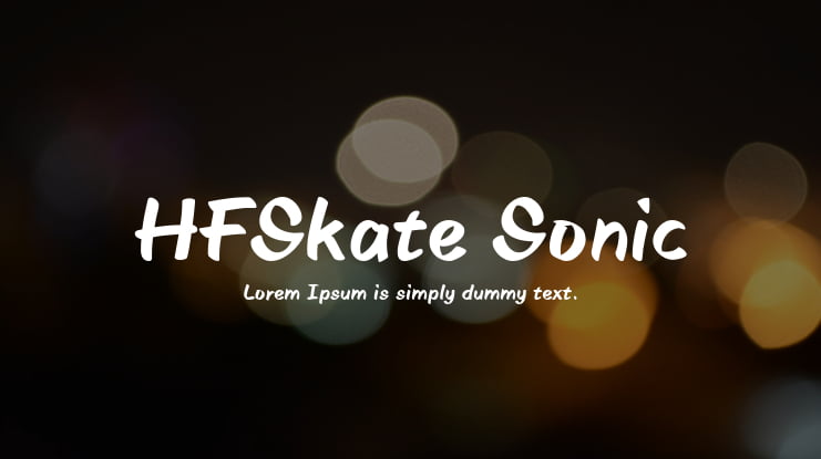 HFSkate Sonic Font