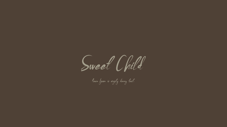 Sweet Child Font