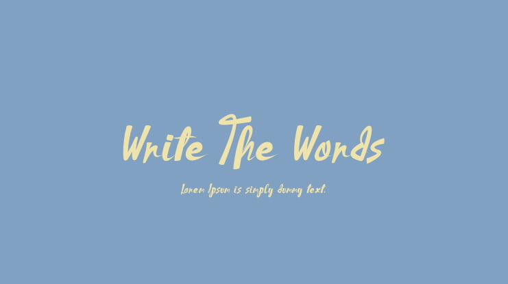 Write The Words Font