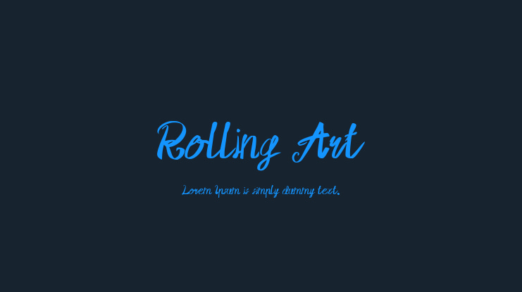Rolling Art Font