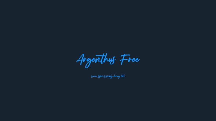 Argenthus Free Font