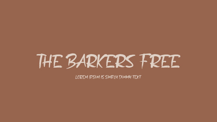 The Barkers Free Font