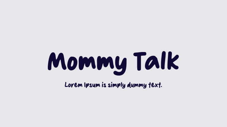 Mommy Talk Font