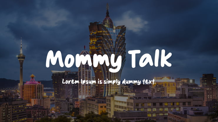 Mommy Talk Font