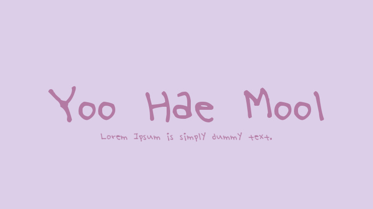 Yoo Hae Mool Font