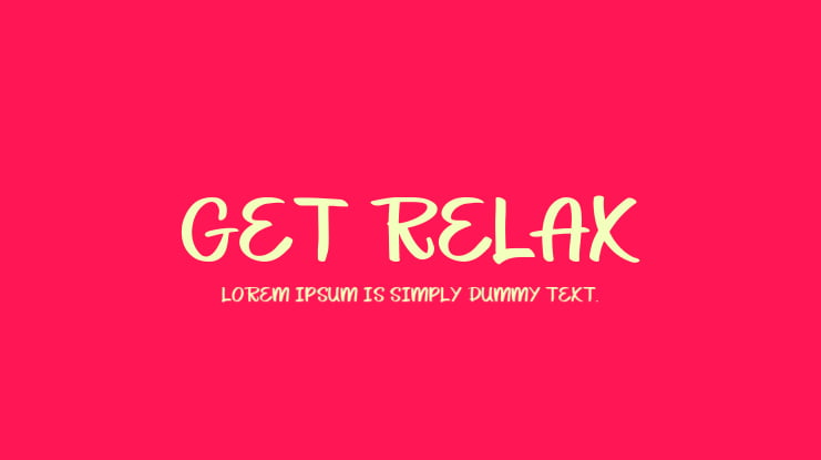Get Relax Font