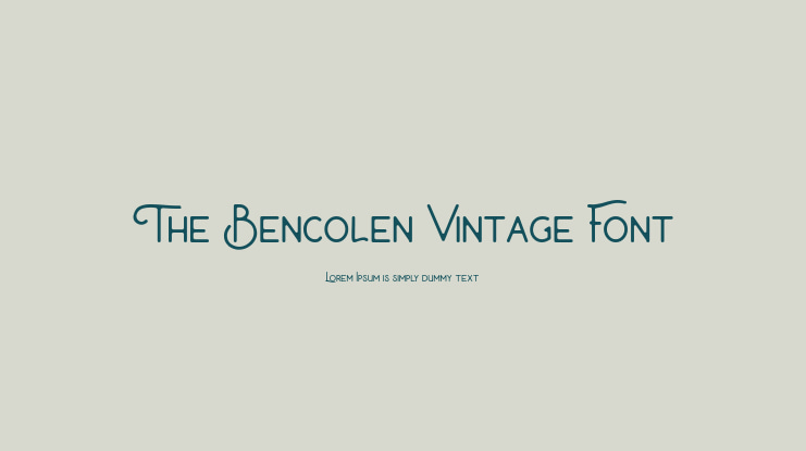 The Bencolen Vintage Font