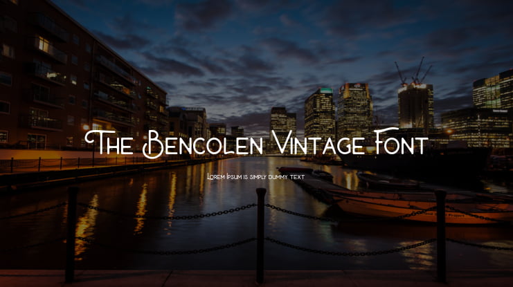 The Bencolen Vintage Font