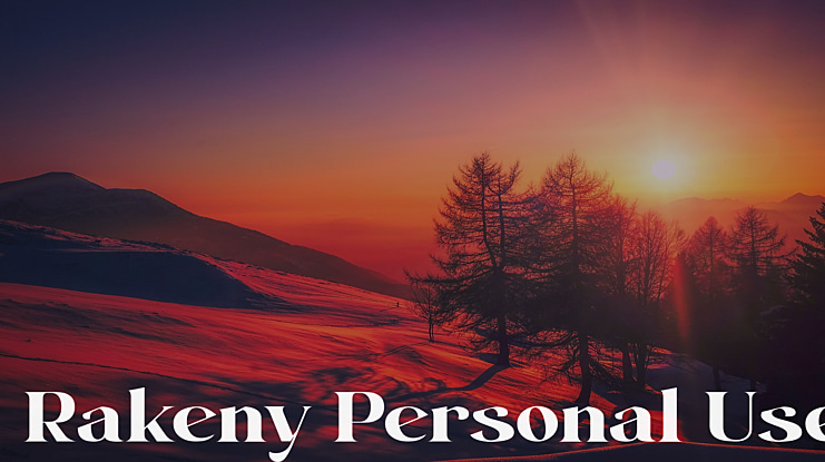 Rakeny Personal Use Font