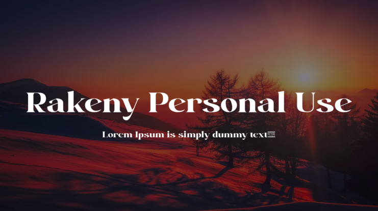 Rakeny Personal Use Font